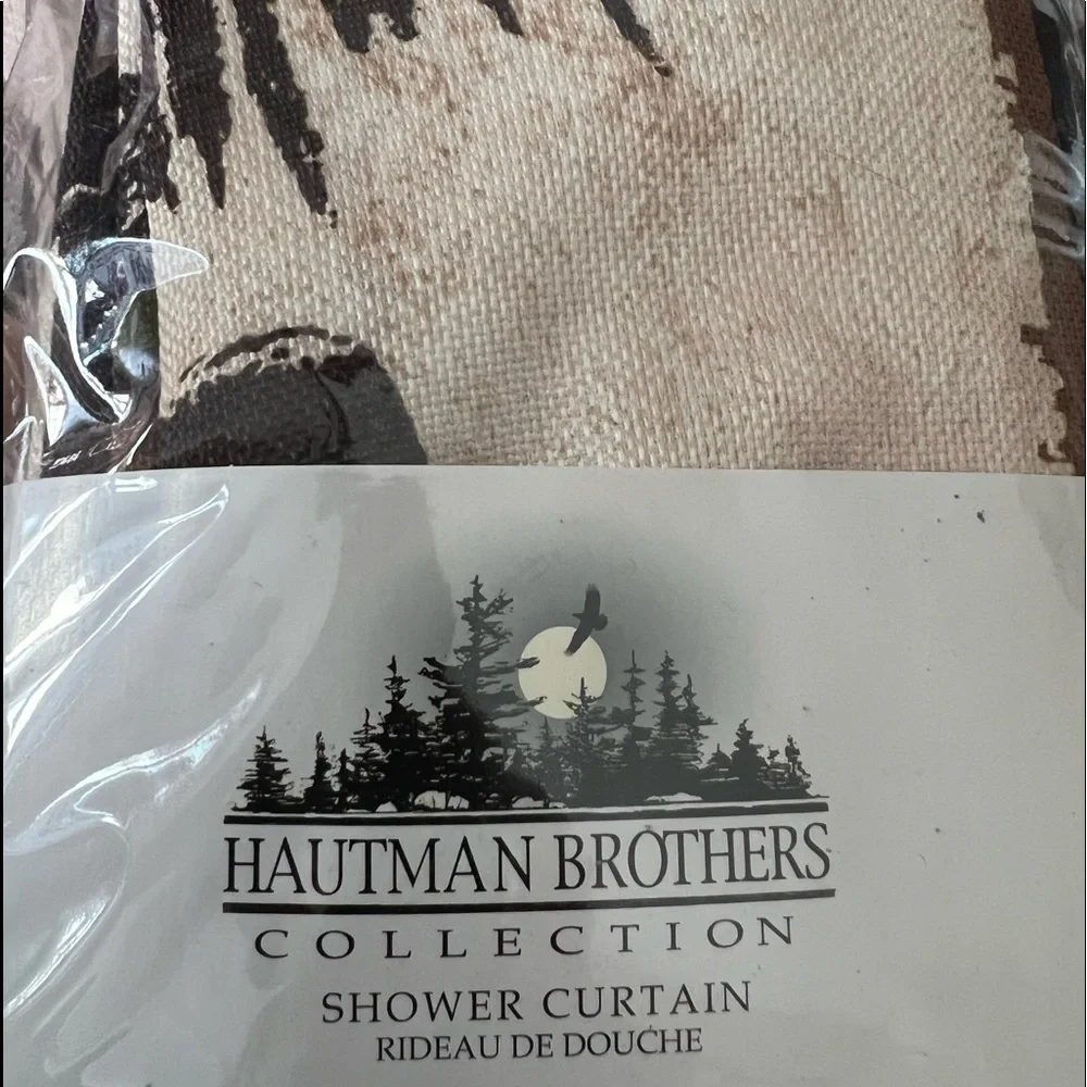 Rustic Montage | Fabric shower curtain